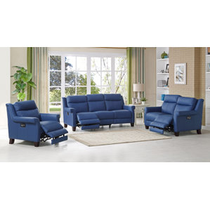 Dolce Leather 3 Piece Living Room Set by HYDELINE BY AMAX