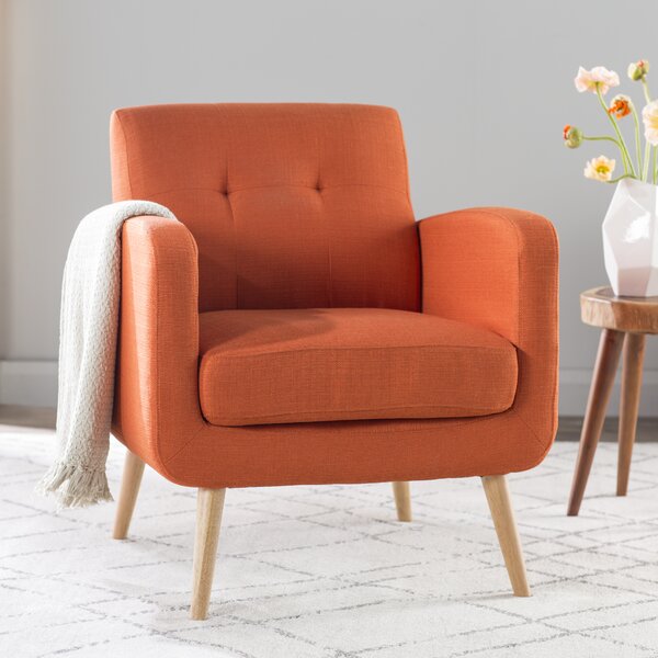 Orange Print Accent Chair Wayfair