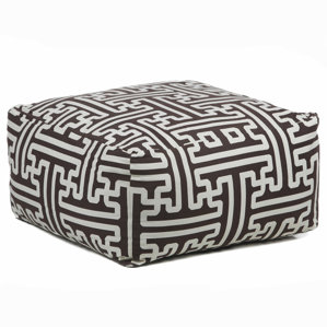 Clandown Textured Contemporary Printed Pouf Ottoman by Bloomsbury Market
