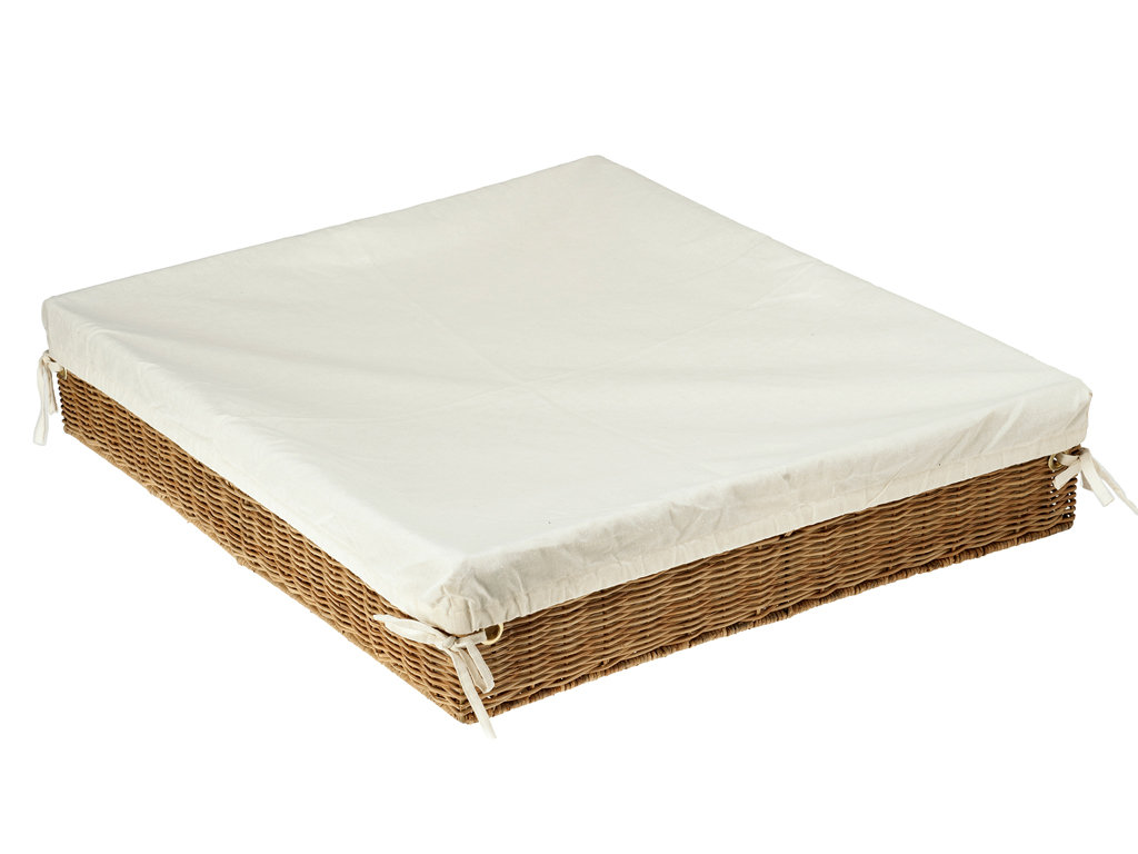 Kouboo Wicker Under Bed Basket With Cotton Liner Cover Wayfair