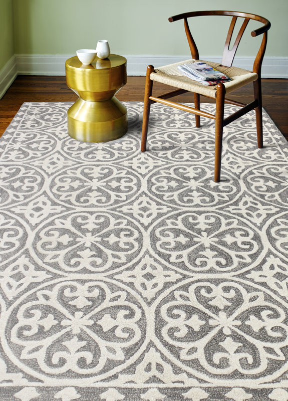 Shauna Gray Geometric Wool Hand Woven Area Rug Reviews Joss Main Shauna Gray Geometric Wool Hand Woven Area Rug
