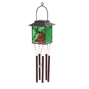 Wind Chimes Bells You Ll Love Wayfair Prawdzik Hummingbird Solar Wind Chime