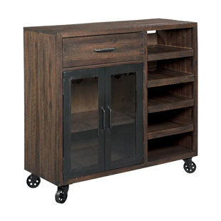 Hidden Treasures Bar Cabinet Wayfair Evie Trolley Bar Cabinet
