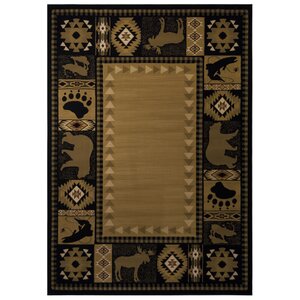 Black/Beige Area Rug