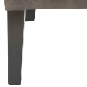 Becall Parson Chair in Antique Brown Faux Leather by Safavieh