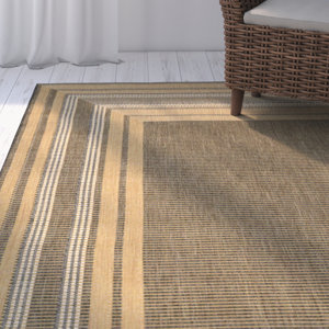 Clatterbuck Etched Gray Indoor/Outdoor Area Rug