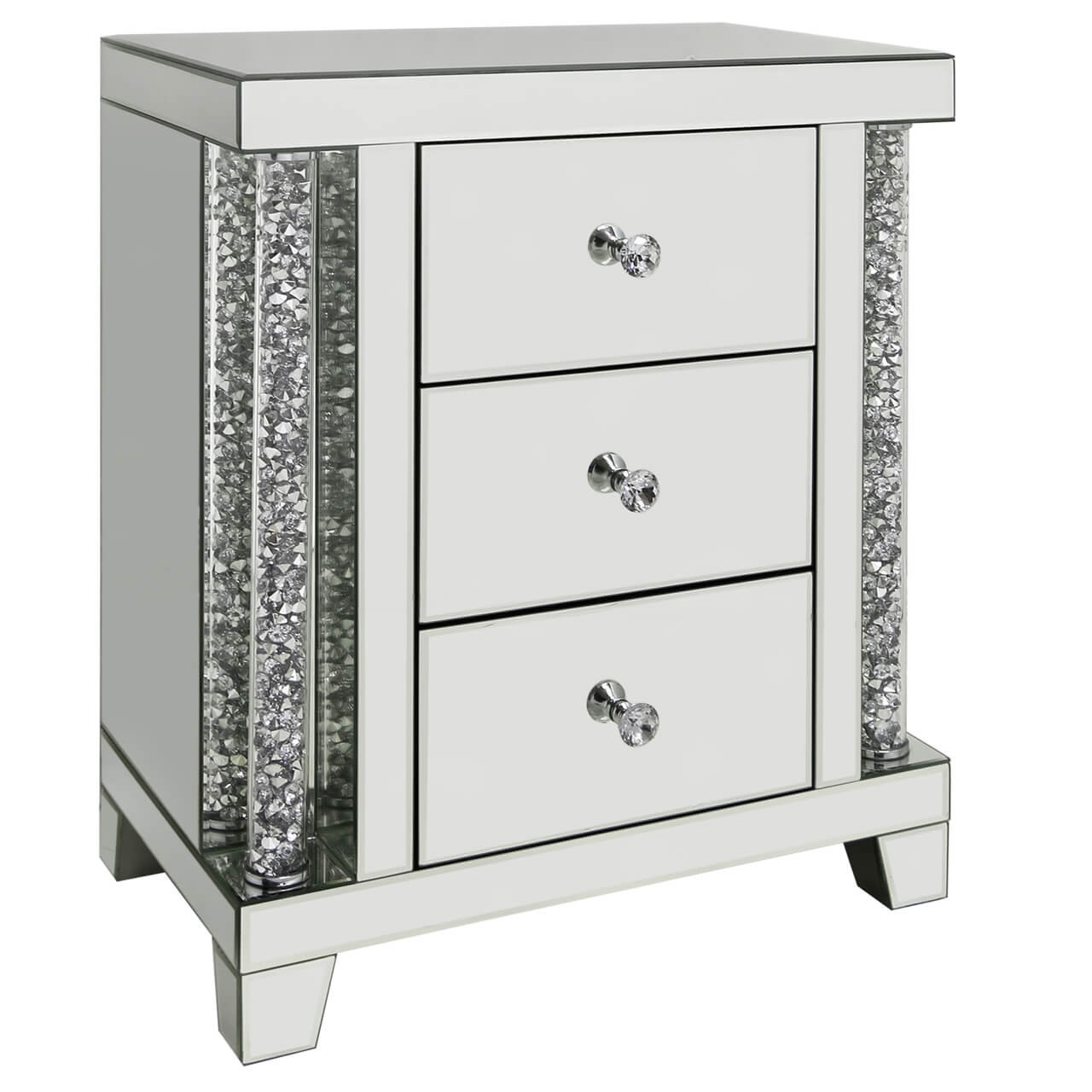 Petersen Mirror 3 Drawer Bedside Table