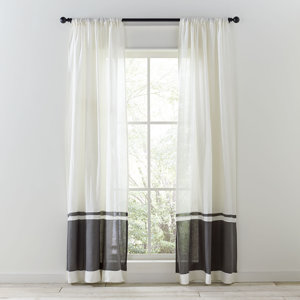 Arianna Linen Banded Curtain
