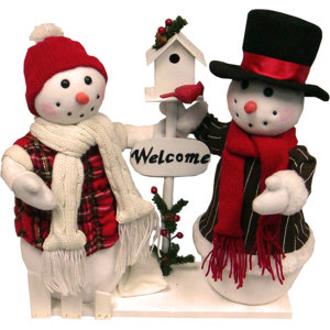 Plush Du00e9cor Plush Dual Snowman