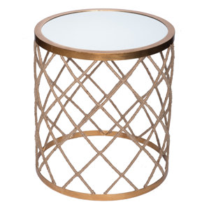 Halifax Rope Wrapped Mirrored End Table by Wildon Home ?