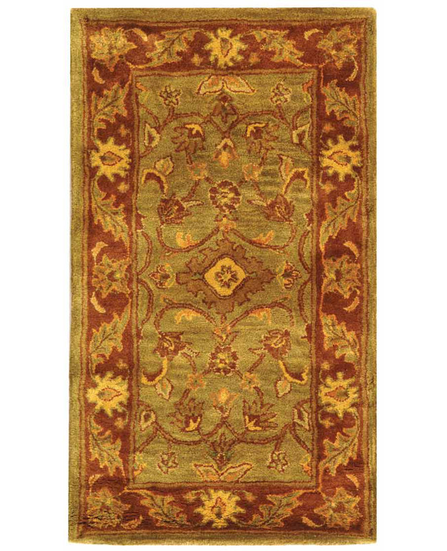 Safavieh Jaipur HandTufted Wool Green/Rust Area Rug & Reviews Wayfair