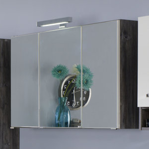 100 cm x 64 cm Spiegelschrank Capri mit Beleucht..