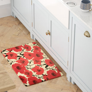 Kitchen Mats You Ll Love Wayfair Deshong Poppy Fields Kitchen Mat