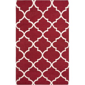 Bangor Red Geometric Area Rug