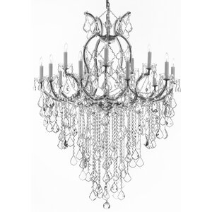 Alvarado 16-Light Chain Crystal Chandelier