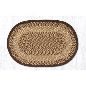 Chocolate/Natural Braided Area Rug