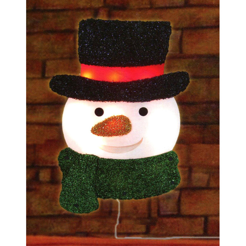 lighted tinsel snowman with top hat christmas window silhouette decoration - Top Hat Christmas Decorations lighted tinsel snowman with top hat christmas window silhouette decoration - Top Hat Christmas Decorations