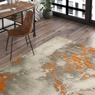 Modern Orange Area Rugs Allmodern Chartwell Light Gray Burnt Orange Area Rug