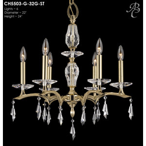 Kaya 6-Light Candle-Style Chandelier