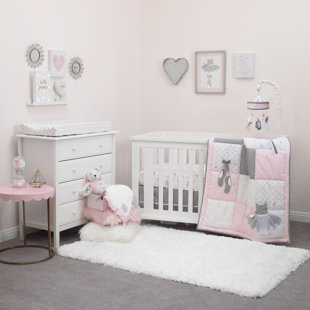 Pink Crib Bedding You Ll Love Wayfair Kiaan 4 Piece Crib Bedding Set