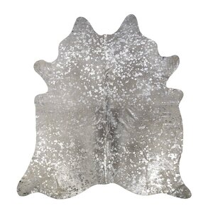 Devore Star Cowhide Gray/Silver Area Rug