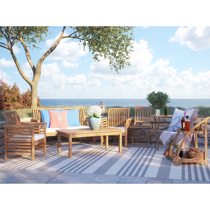 Beachcrest Home Elmhurst 4 Piece Sofa Set with Cushions & Reviews Wayfair