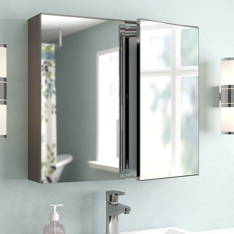 Mercury Row Chumasero 80cm X 71 5cm Surface Mount Mirror Cabinet