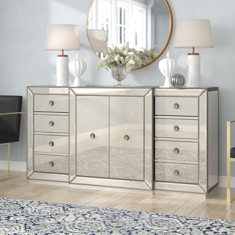 Willa Arlo Interiors Rogerson Mirrored Sideboard & Reviews Wayfair