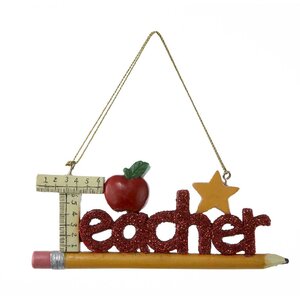 Resin Teacher Ornament