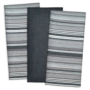 3 Piece Urban Stripe Cotton Dishtowel Set