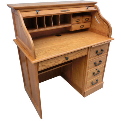 Soleil Oak Roll Top Desk Wayfair Soleil Oak Roll Top Desk Wayfair