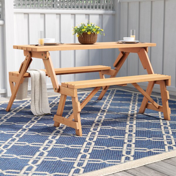 Freeport Park Andres Folding Picnic Table and Bench 