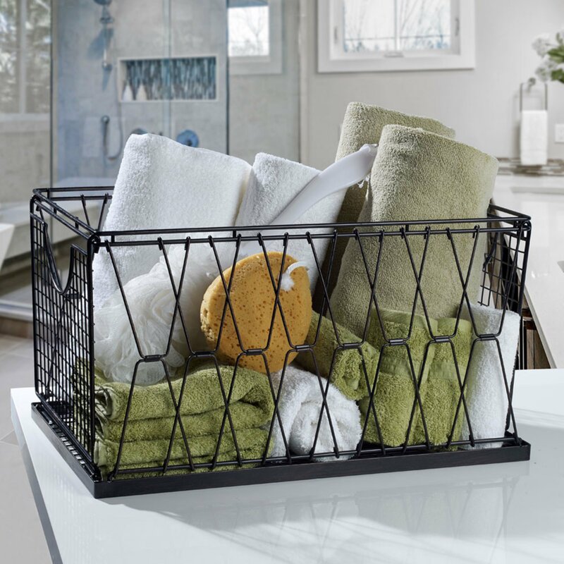 Gourmet Basics by Mikasa Criss Cross Collapsible Stacking Metal/Wire Basket