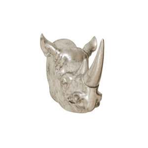 Styled Polystone Rhino Trophy Bust Wall Du00e9cor