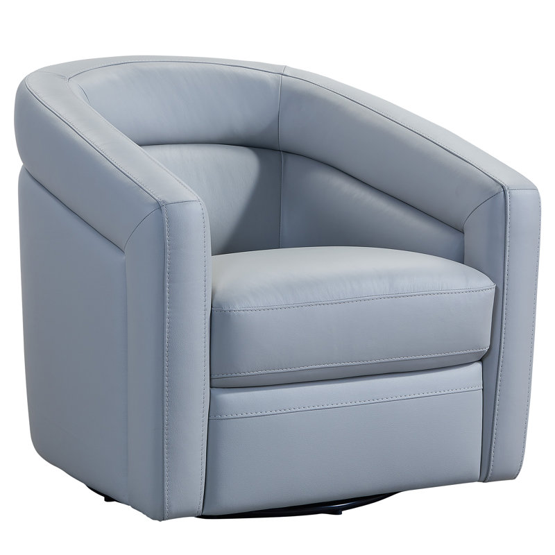 Orren Ellis Silloth Contemporary Genuine Leather Swivel ...