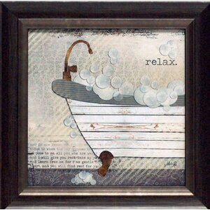 'Relax Texture Coated Bathroom' Framed Graphic Art