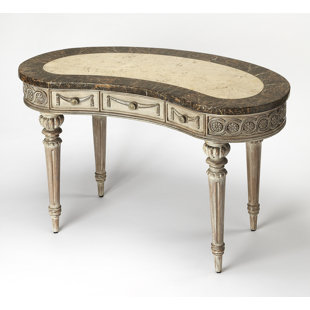 Kidney Desk Wayfair Broderick Fossil Stone Kidney Desk