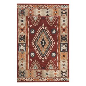 Alma Hand-Woven Red Area Rug