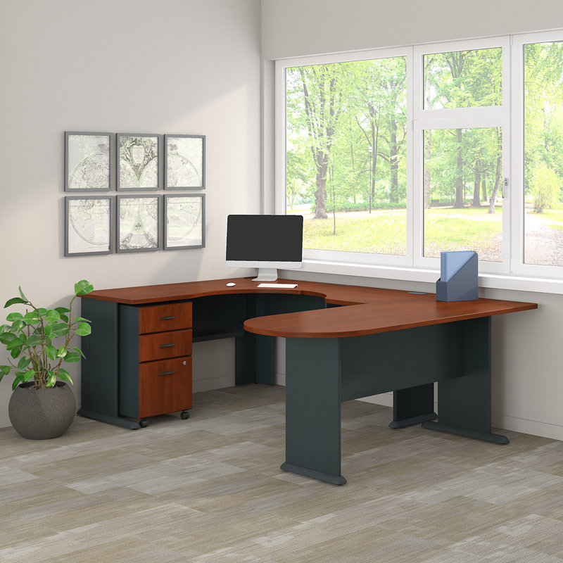 Bush Business Furniture Series A Corner U Shaped Desk With File Bush Business Furniture Series A Corner U Shaped Desk With File Cabinet Wayfair