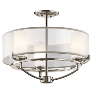 Saldana 3-Light Convertible Semi Flush Mount