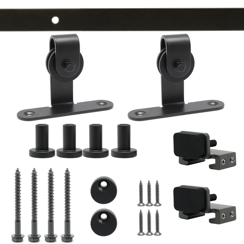 Calhome Mini Sliding Barn Door Track Hardware Kit for Cabinet Closet ...