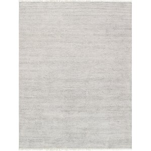 Pasargad Hand-Knotted Silk and Wool Gray Area Rug