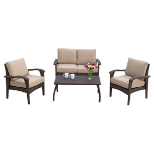 Guilford 4 Piece Sofa Set with Cushions
