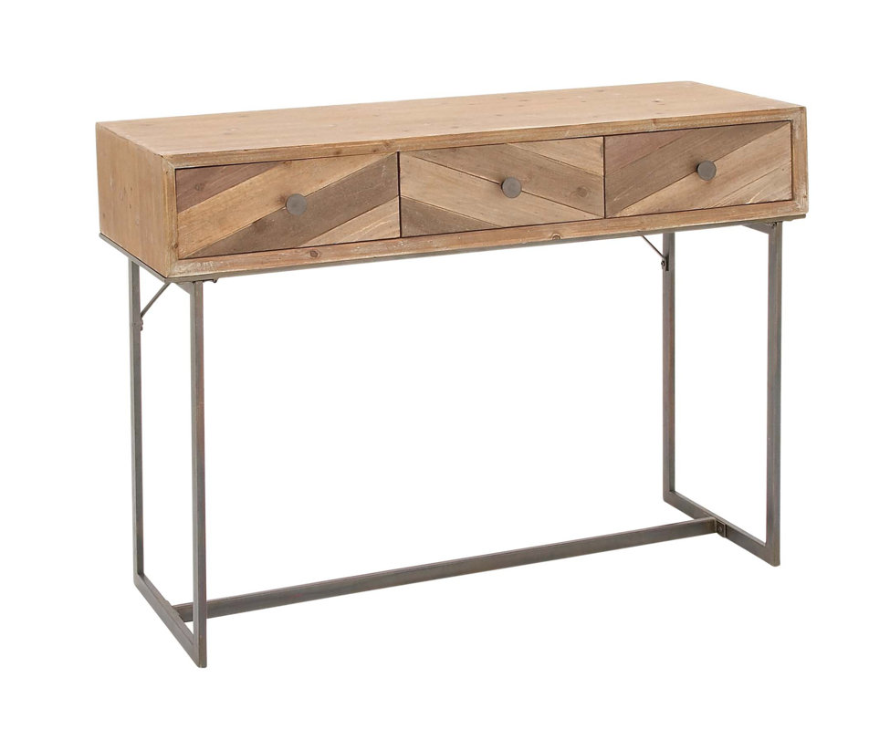 Cole & Grey Wood and Metal Console Table & Reviews Wayfair