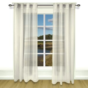 Atlantic Striped Sheer Grommet Single Curtain Panel