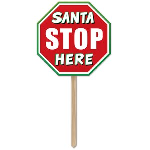 Santa Stop Here Yard Sign