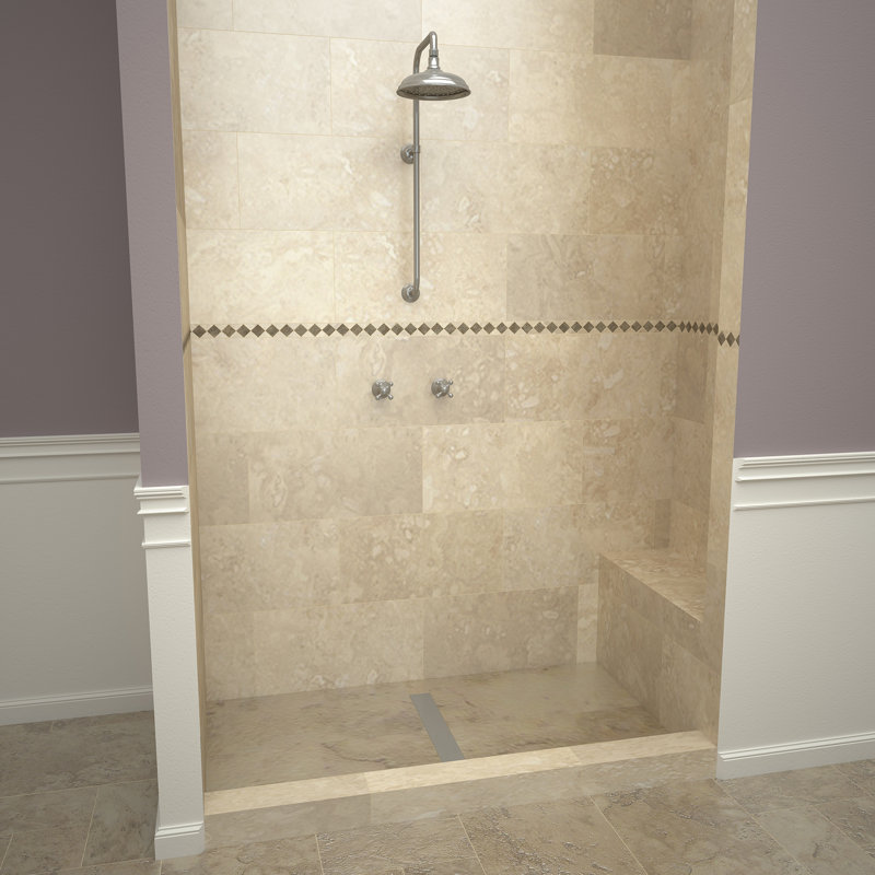 Tile Redi Base'N Bench 60" x 34" Single Threshold Shower Base with