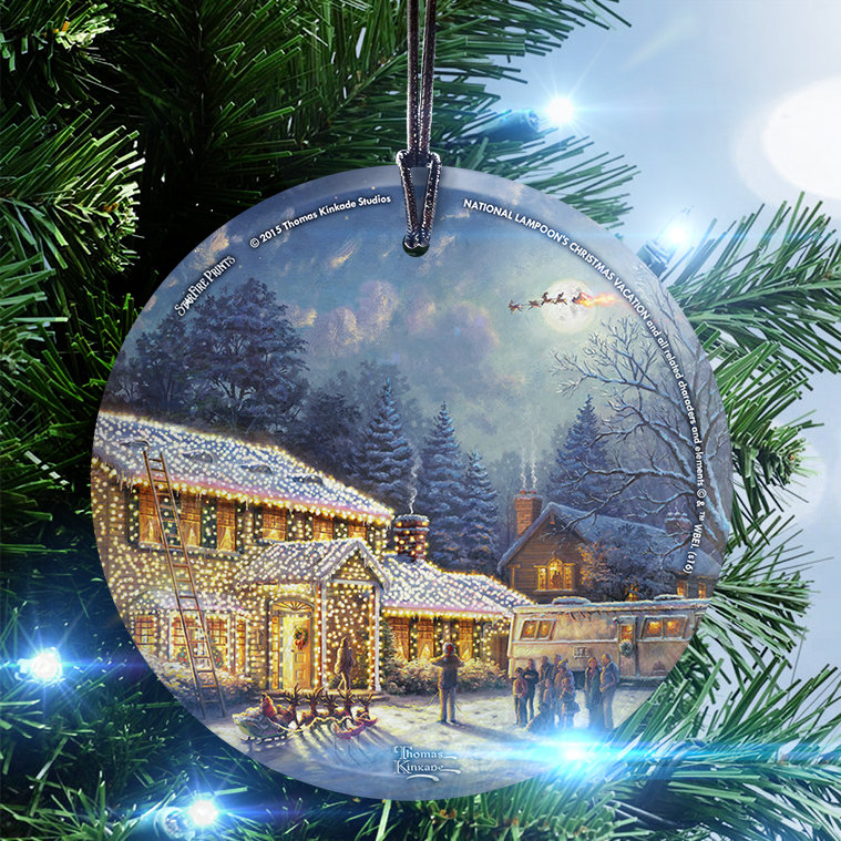 thomas kinkade national lampoons christmas vacation hanging shaped ornament - National Lampoons Christmas Decorations thomas kinkade national lampoons christmas vacation hanging shaped ornament - National Lampoons Christmas Decorations