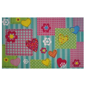 Fun Time Hearts and Flowers Area Rug