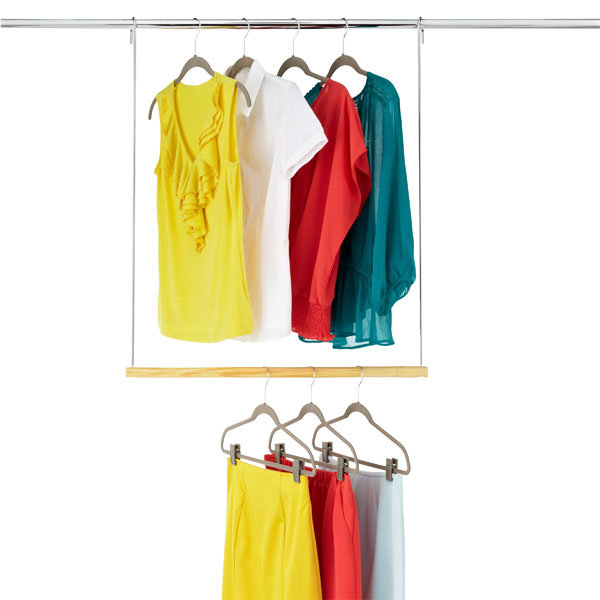 Lynk Double Closet Rod Hanging Organizer Reviews Wayfair Ca Lynk Double Closet Rod Hanging Organizer